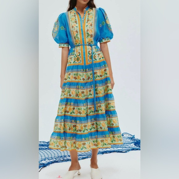 ALÉMAIS Linda Tiered Midi Dress size 10 | Poshmark