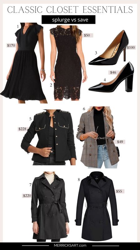 Classic Closet Essentials for work // little black dress, heels, blazer, and trench coat

#LTKworkwear #LTKstyletip #LTKSeasonal