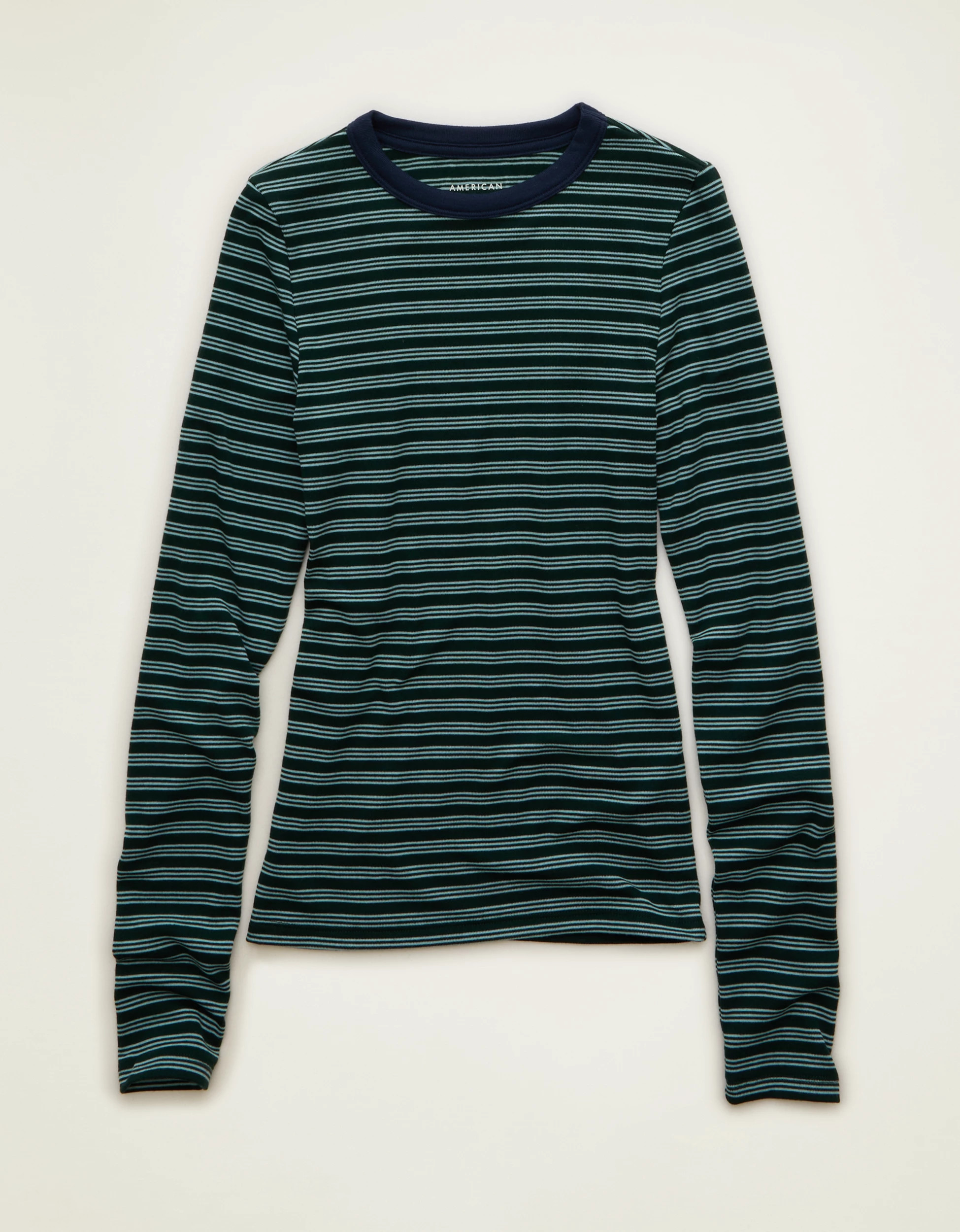 AE Cozy Crew Neck Long Sleeve T-Shirt | American Eagle Outfitters (US & CA)