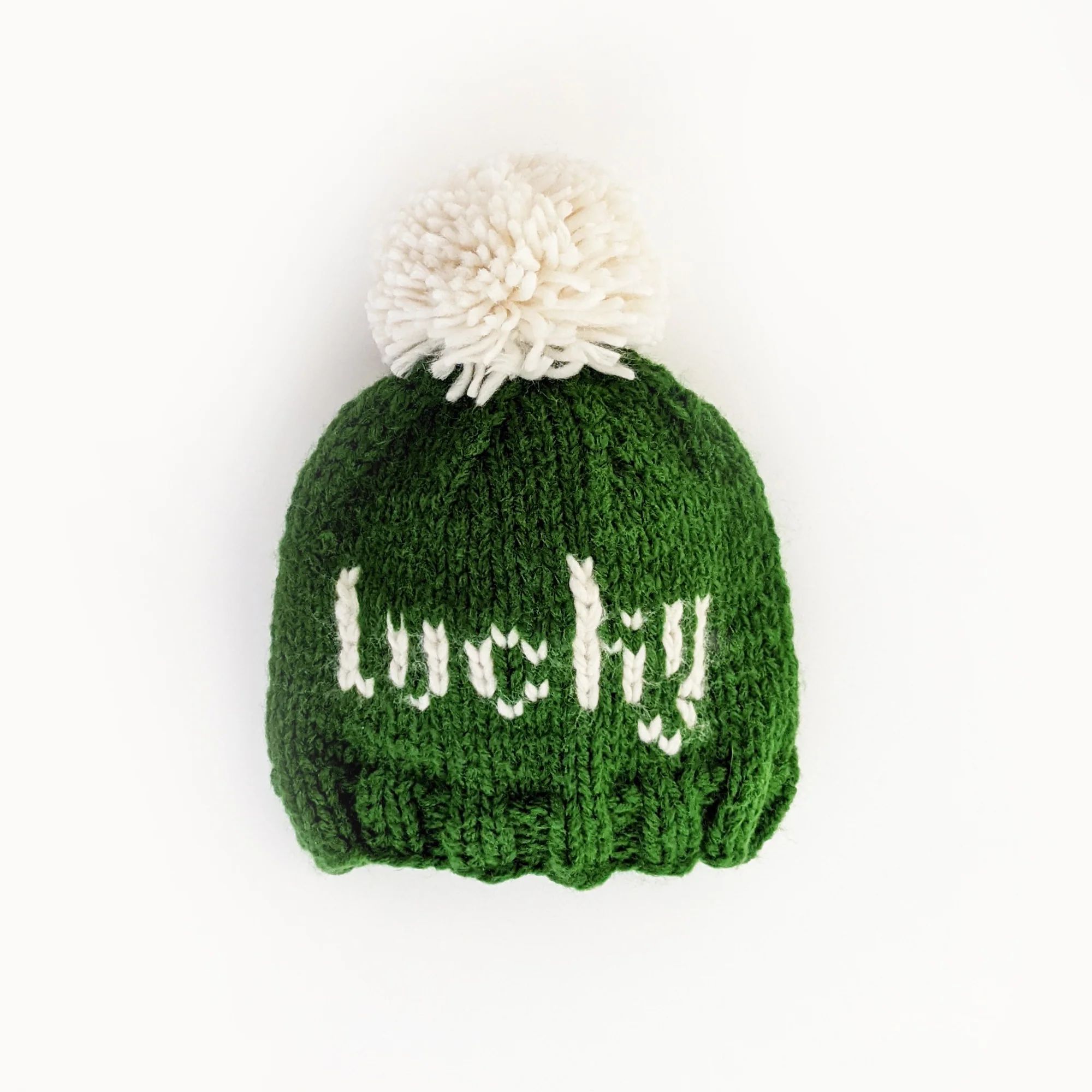 St. Patrick's Day Knit Pom Hat, Lucky | SpearmintLOVE