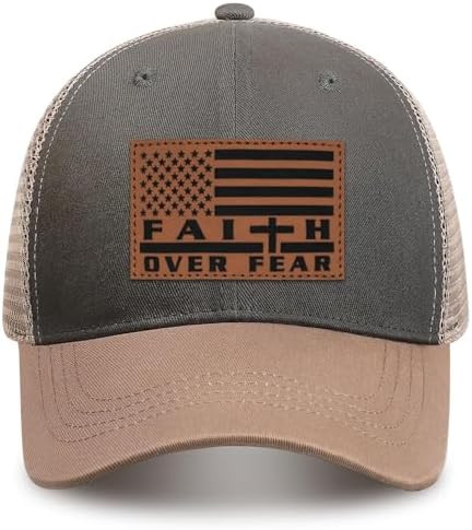 Jesus Hat Christian Gifts for Men American Flag Hats Faith Over Fear Hat Fathers Day Christmas Bi... | Amazon (US)