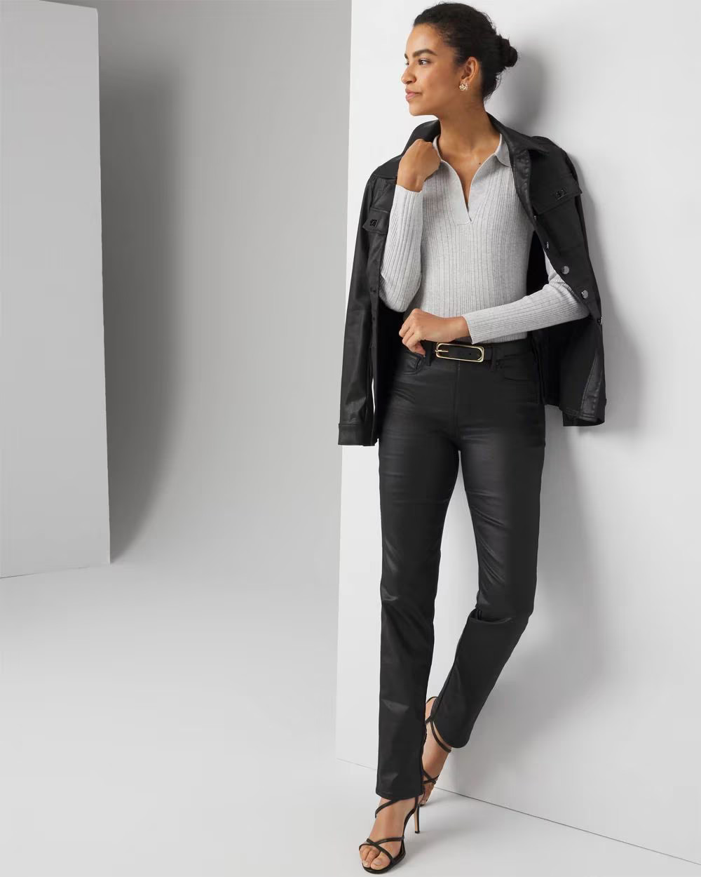 Straight Leg Coated Denim | White House Black Market