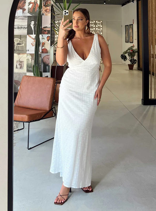 Nellie Maxi Dress White | Princess Polly AU