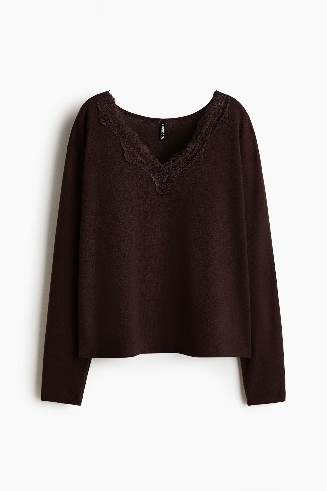 Lace-trimmed knitted top | H&M (UK, MY, IN, SG, PH, TW, HK)