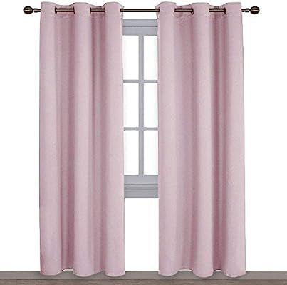 NICETOWN Nursery Essential Thermal Insulated Solid Grommet Top Blackout Curtains/Drapes (1 Pair, ... | Amazon (US)