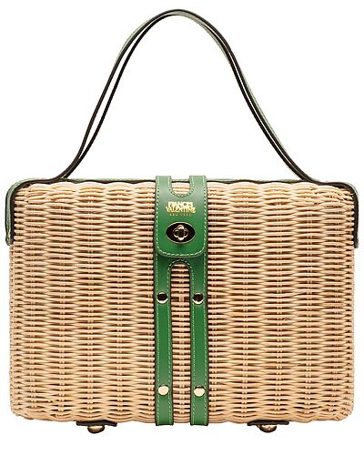 The Holland Wicker & Leather Satchel | Rue La La