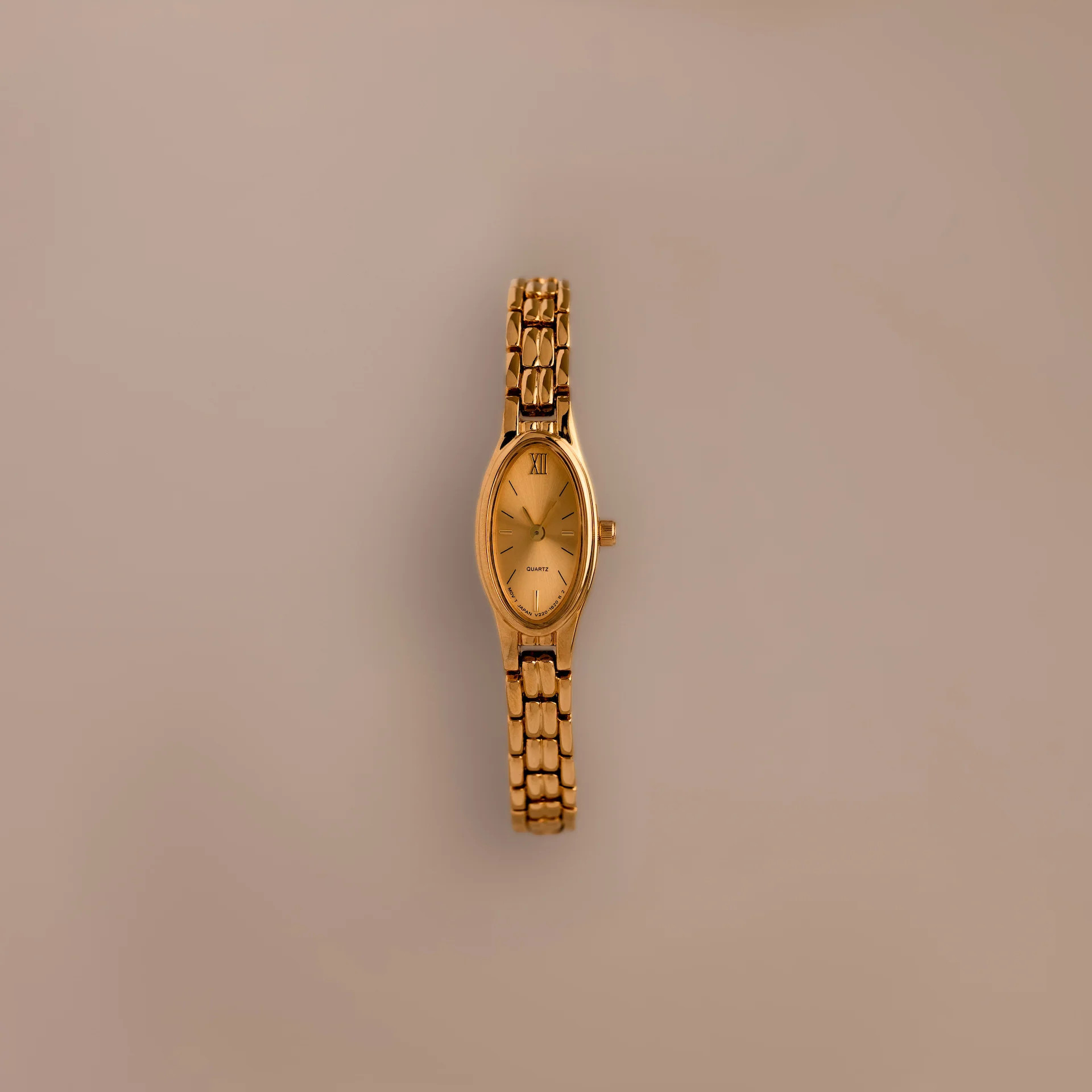 Slim Oval Link Watch Timepiece in 18K Gold | Caitlyn Minimalist | Caitlyn Minimalist