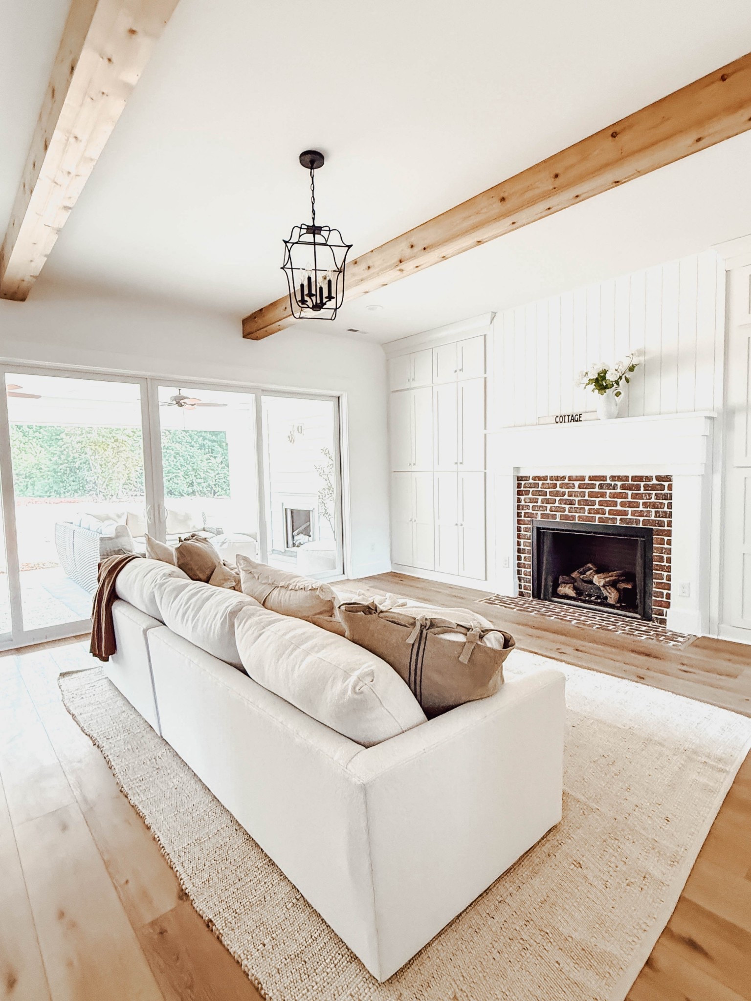 SUPER deep and comfy couch, and sectional options! Searched long and hard and absolutely love it. Lantern style lighting adds the perfect cottage farmhouse touch. 
#birchlane #cottagelighting #lanternlighting #deepsectional #comfysectional #deepcouch #crateandbarrelsectional #loungesectional #

#LTKHome