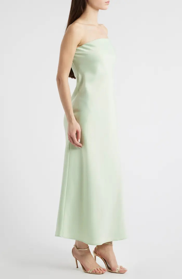 Madelyn Strapless Bias Cut Satin Dress | Nordstrom