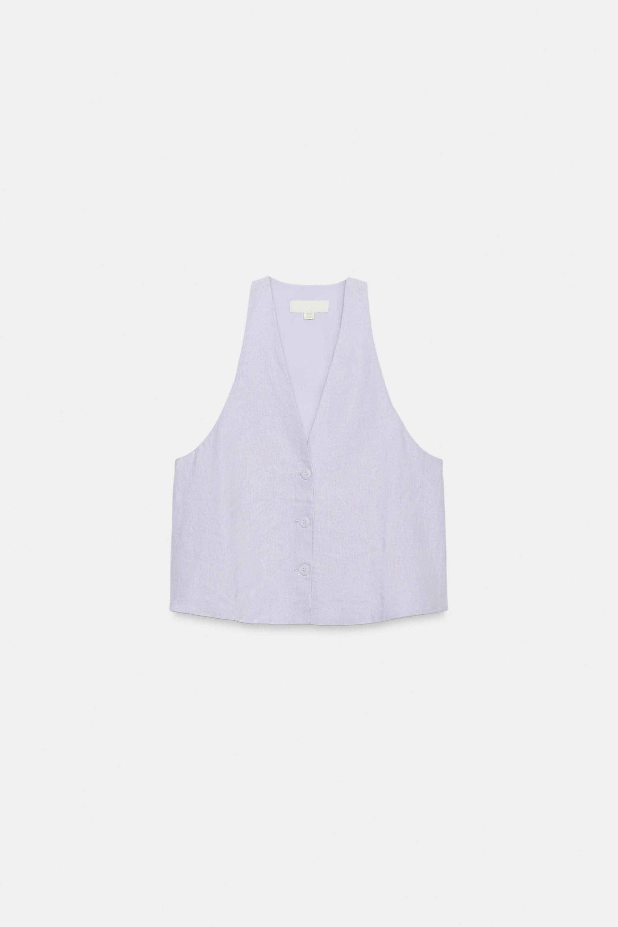 BUTTONED LINEN VEST | Zara US