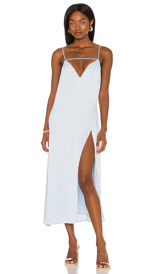 Darla Midi Dress in Pale Blue | Revolve Clothing (Global)