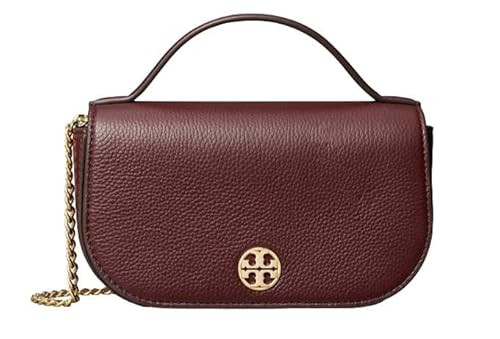 Tory Burch Top Handle Mini Bag Crossbody (Dark Rhubarb) | Amazon (US)