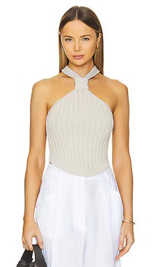 Line & Dot Leena Halter Top in Oyster from Revolve.com | Revolve Clothing (Global)