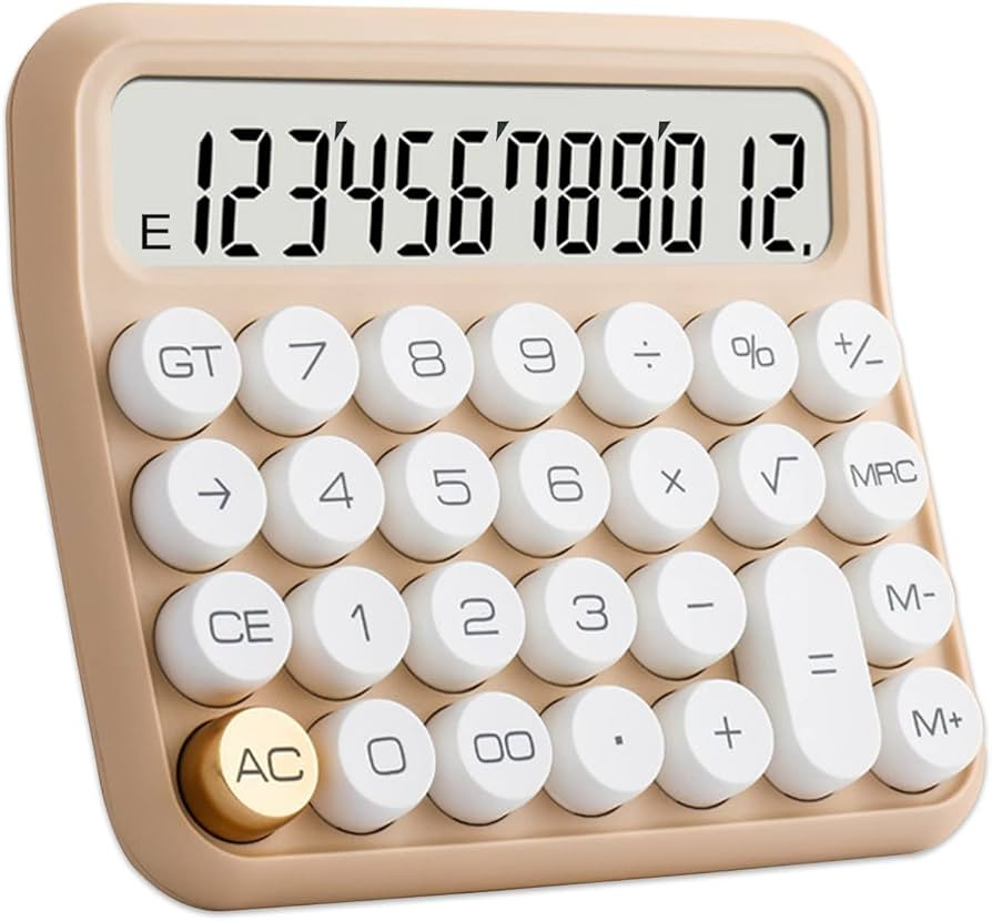 Calculators, Benkaim Desk Calculator,Basic Standard Calculator,12 Digit Large LCD Display Big But... | Amazon (US)