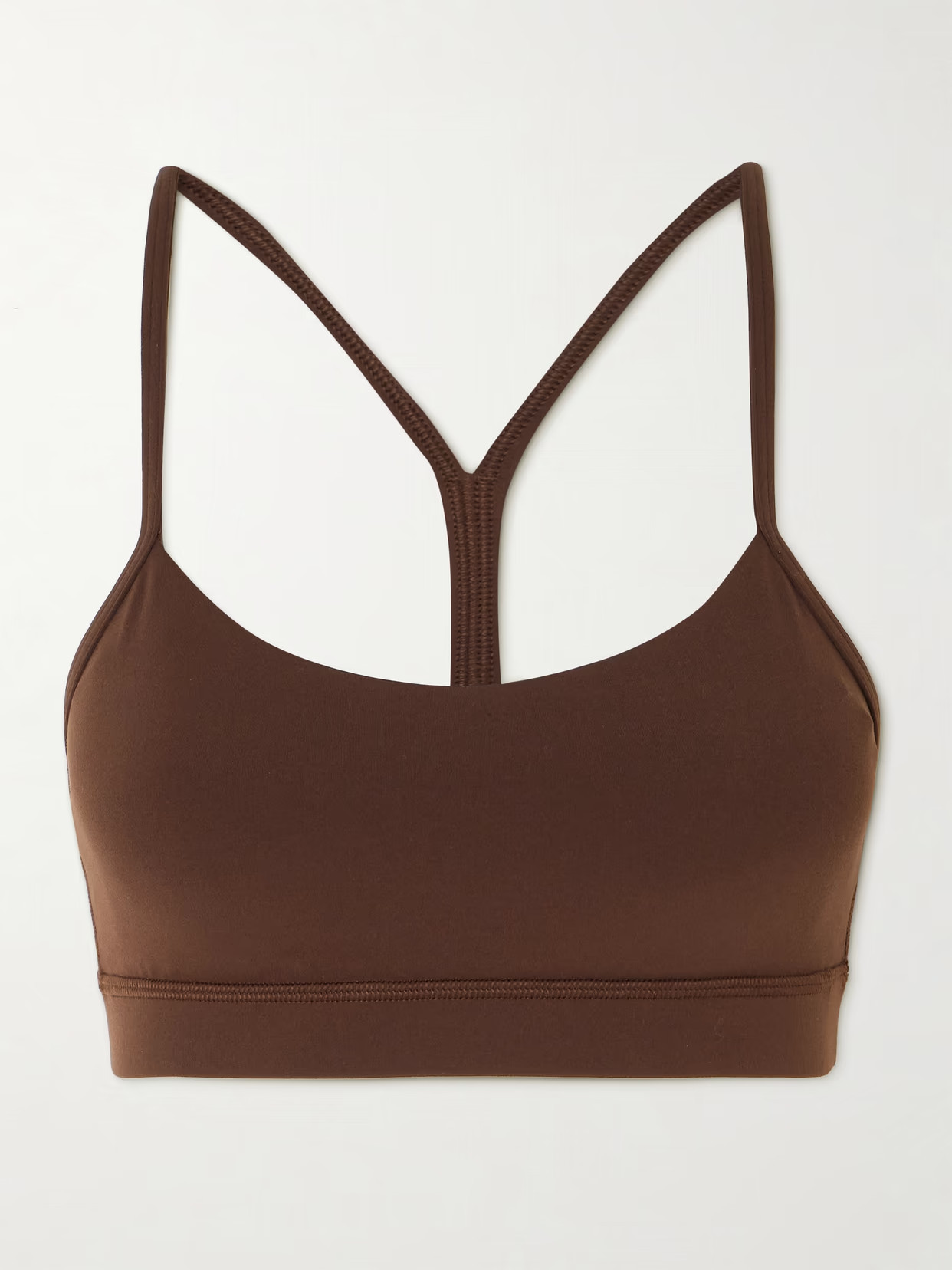 lululemon - Yoga Flow Y Nulu Sports Bra - Brown | NET-A-PORTER (US)