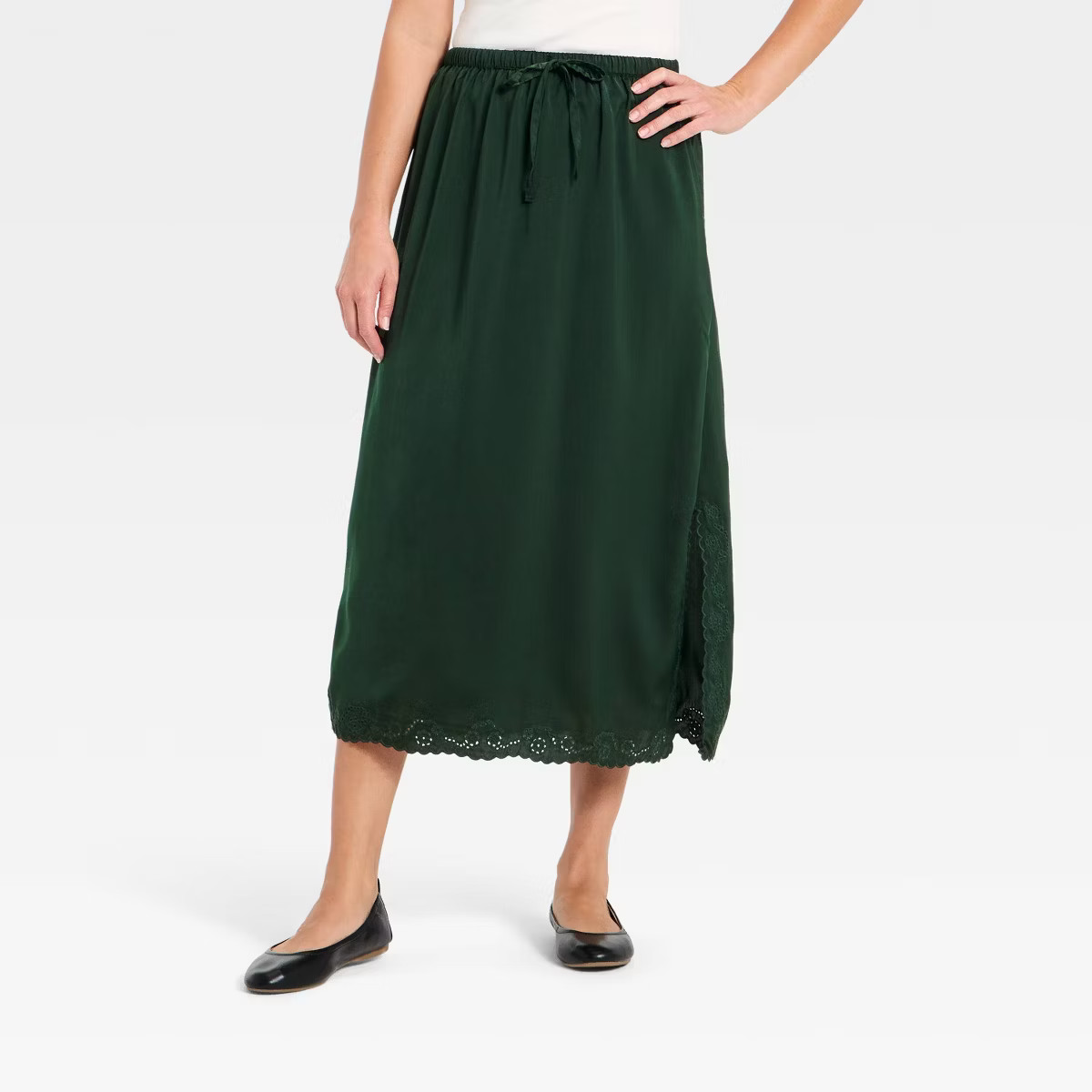 Women's Cutwork Midi A-Line Skirt - Universal Thread™ | Target