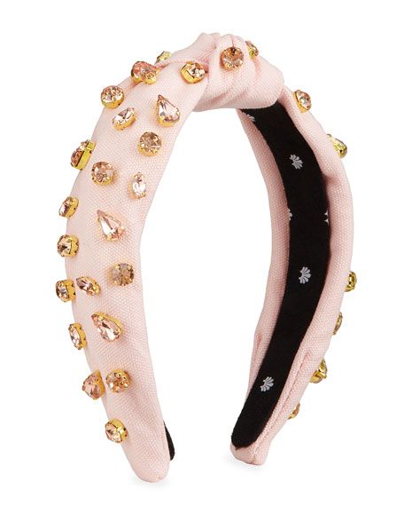 Lele Sadoughi Candy-Jeweled Slim Woven Knotted Headband | Bergdorf Goodman