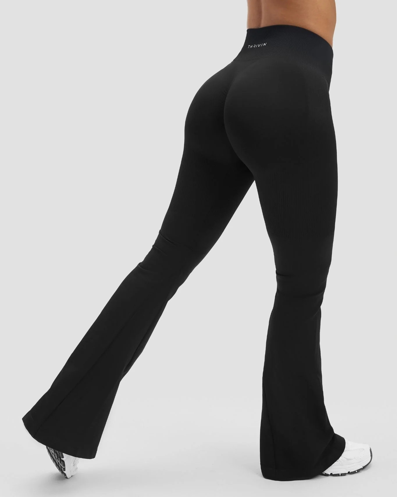 Elevate\u2122 Sculpting High Waist Flare Leggings | Night Black | Thrivin Global