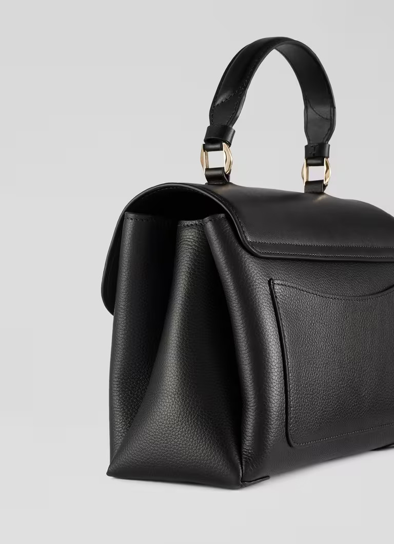 Darcie Black Leather Top Handle Crossbody bag | L.K. Bennett (UK)