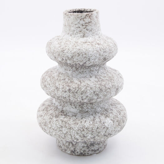 Grey Tiered Vase 24x16cm | TK Maxx