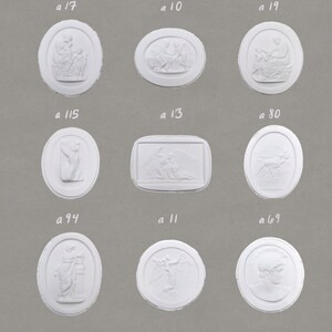 Grand Tour Intaglio, Plaster Seals, medallion wall art, gold leaf intaglio, modern traditional ho... | Etsy (US)