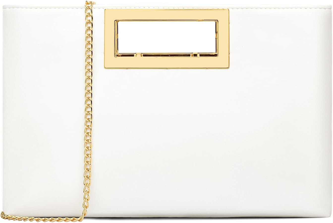 KKXIU Clutch Purse for Women Vegan Leather Evening Bag Formal Handbag for Wedding Party Prom Brid... | Amazon (US)