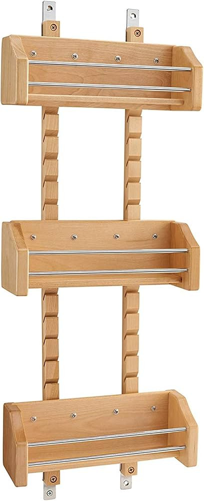 Rev-A-Shelf Pullout Wall Storage Organizer for Kitchen Cabinets, Sliding Door Mounted Spice Rack ... | Amazon (US)
