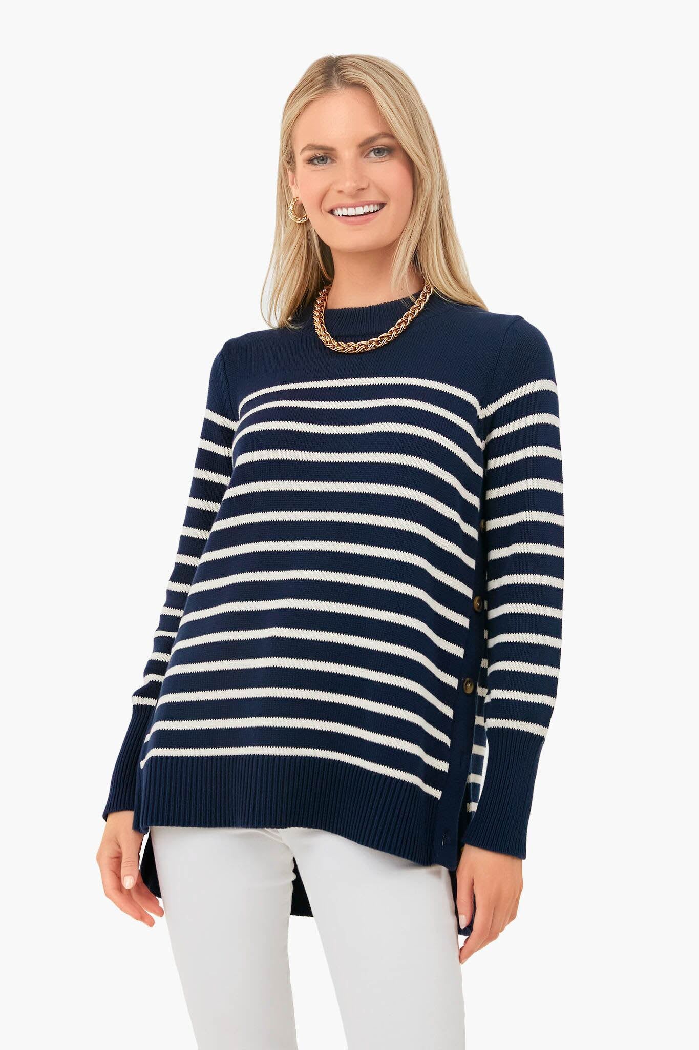 Navy Stripe Bar Harbor Sweater | Tuckernuck (US)