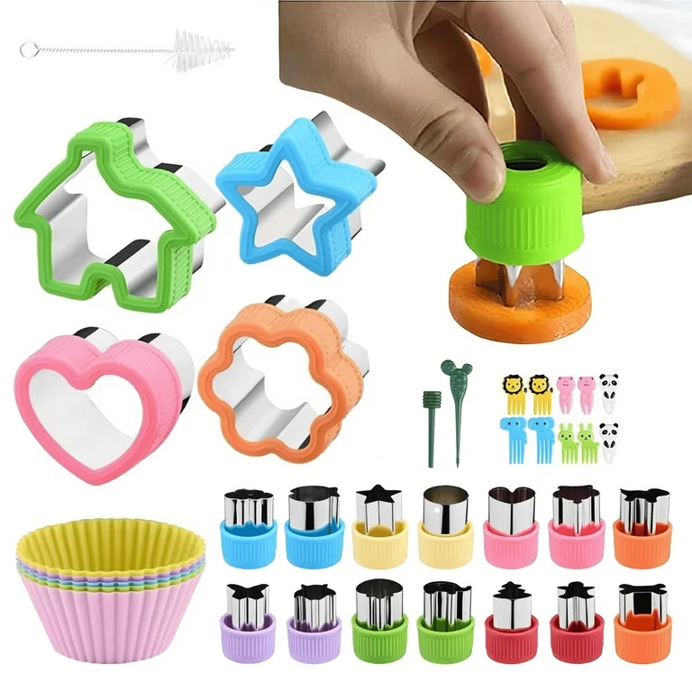 Sandwich Cutter for Kids,36 Pcs Sandwich Cutter and Sealer Set with Cartoon Fruit Forks and Cake ... | Walmart (US)