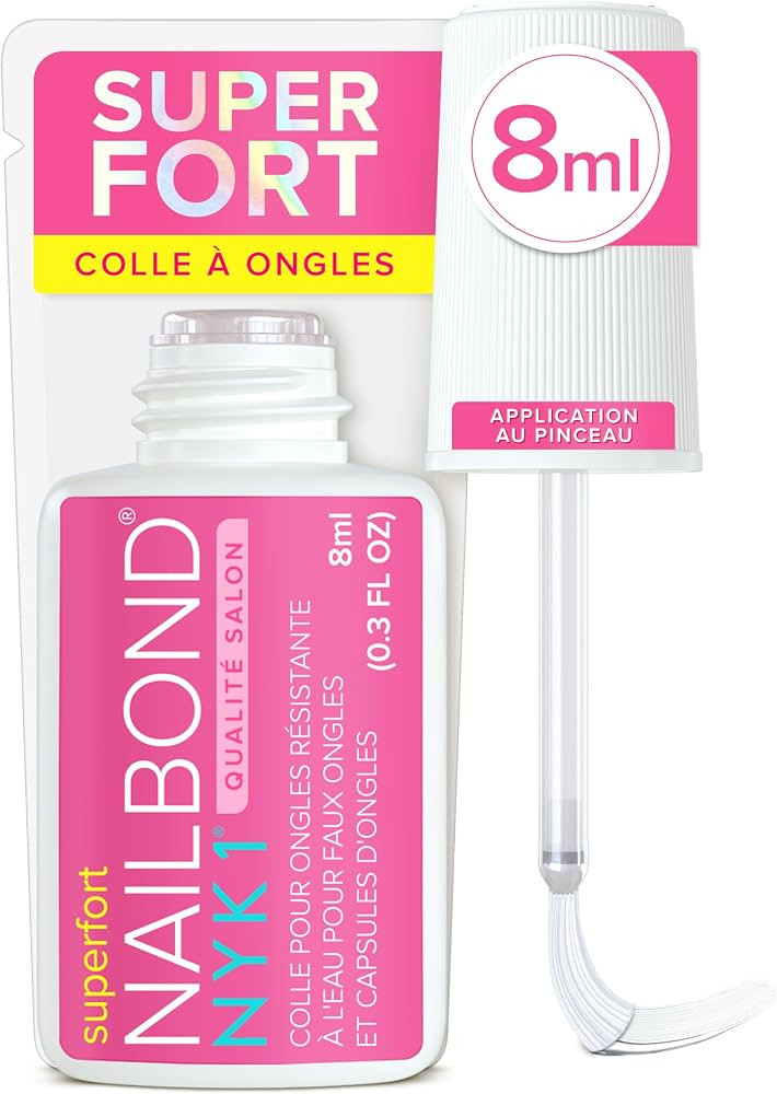 Super Strong Nail Glue for Press On Nails, Nail Tips & Acrylic Nails (8ml) NYK1 NailBond Brush On... | Amazon (US)