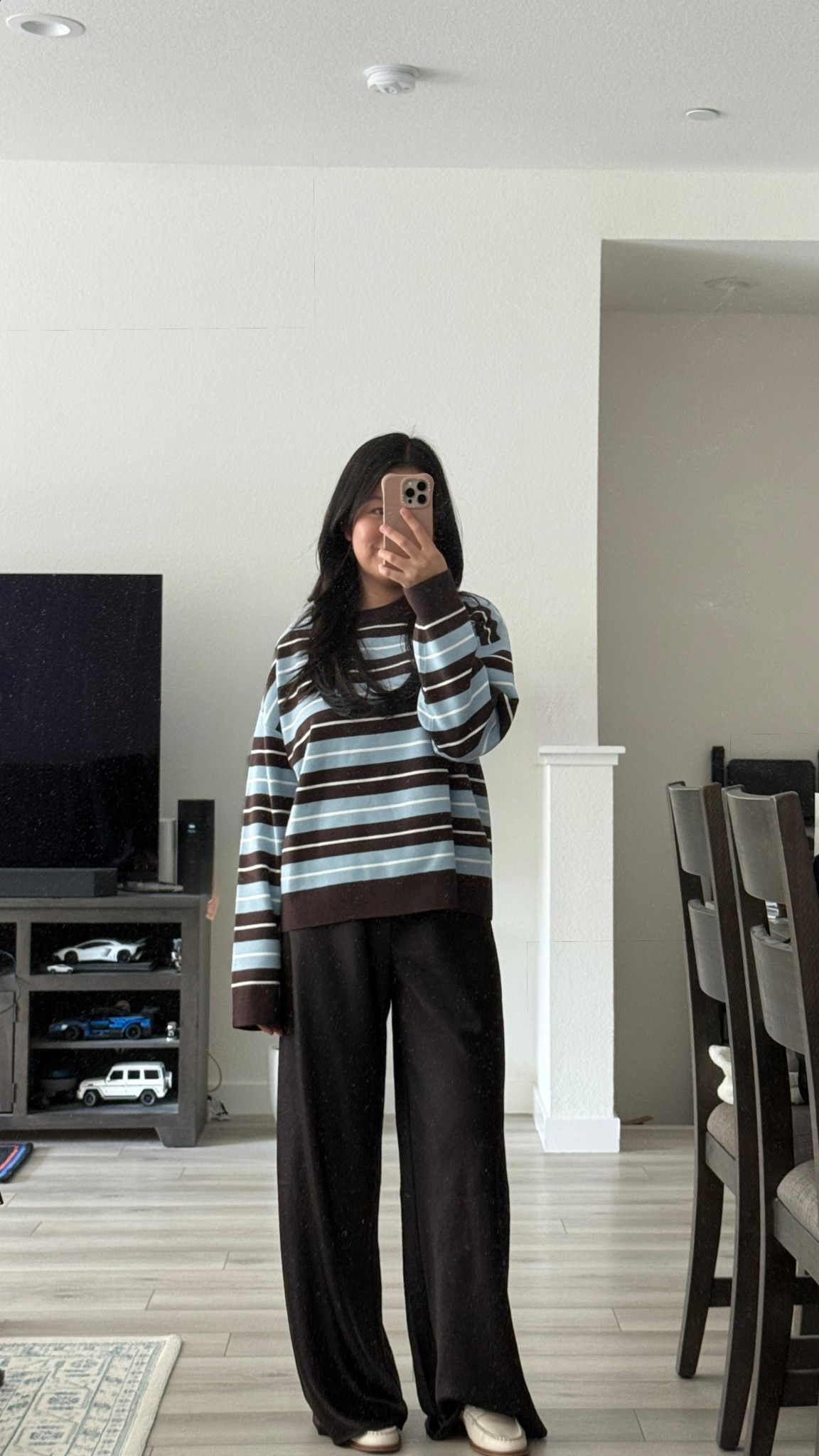 Size S in sweater 
Size XS in brown satin pants 


#LTKSeasonal #LTKPetite #LTKFindsUnder100