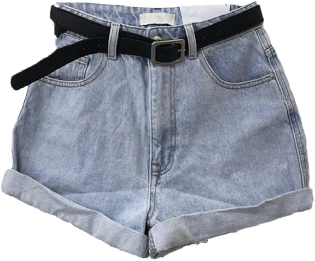 Women's Denim Tight Shorts Classic Vintage High Waist Blue Wide Leg Summer Caual Jeans Shorts, Li... | Amazon (CA)