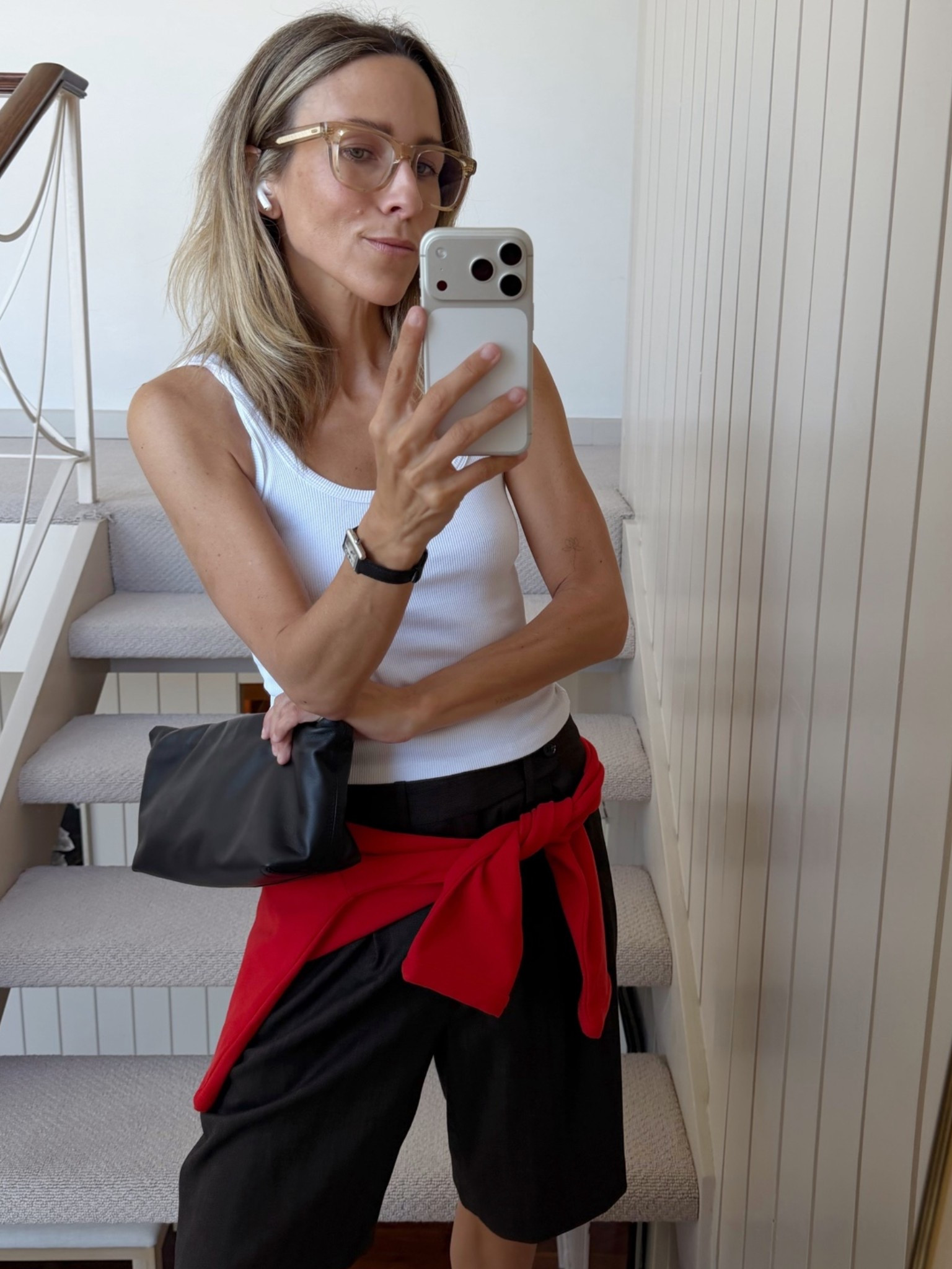 It's 100 degrees. Shorts are Tibi ✨