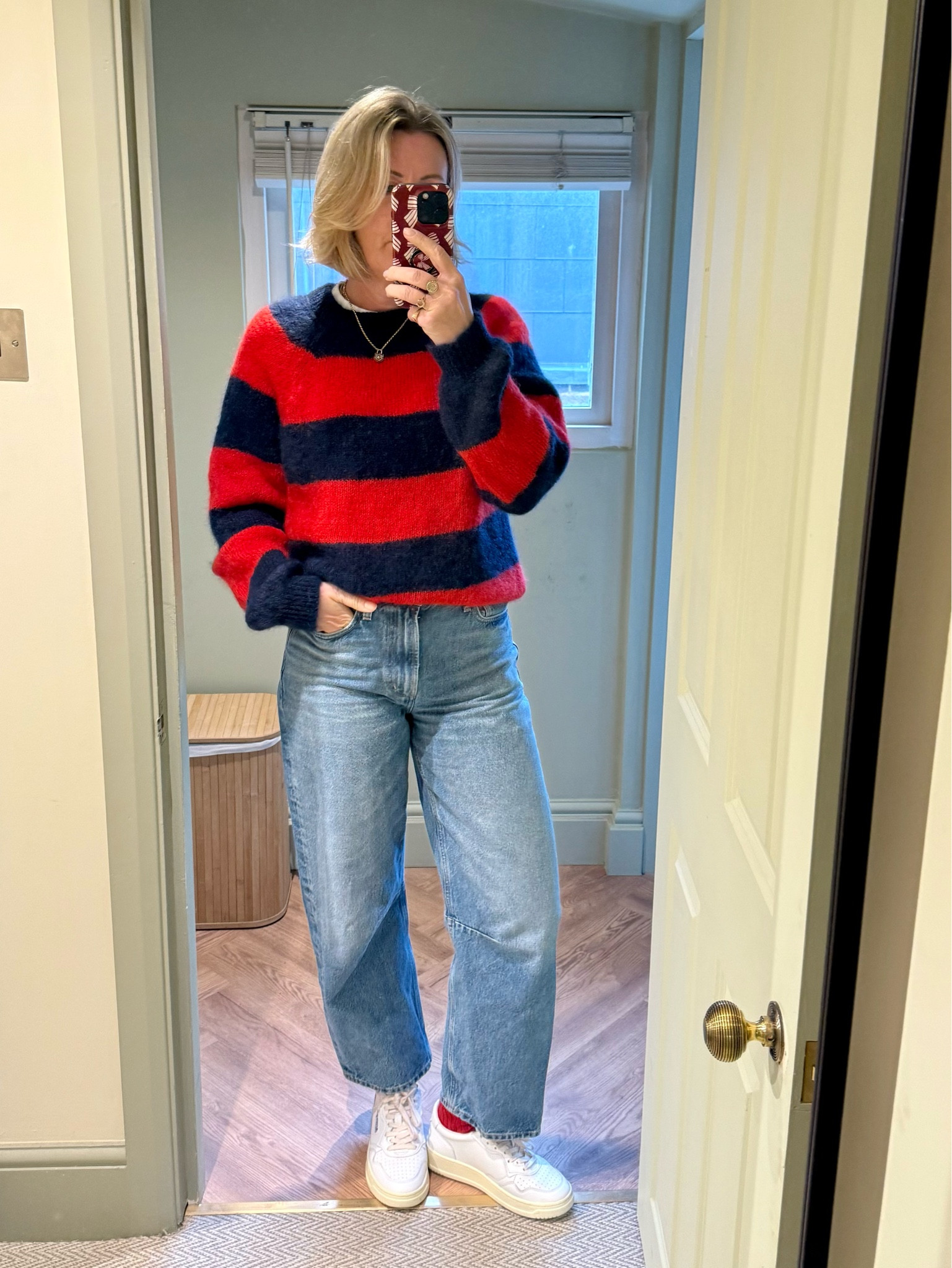 If in doubt, wear stripes. Jumper is last year from a Dutch brand called BY-bar. Jeans are the Miro by Citizens of Humanity 

#LTKstyletip #LTKuk #LTKover50style