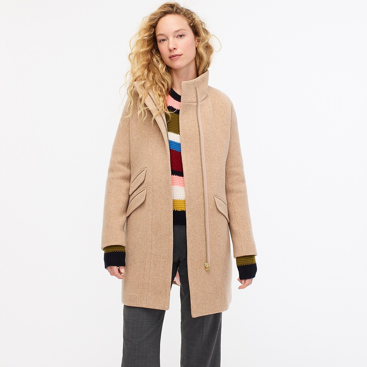 Cocoon coat in Italian stadium-cloth wool with Thinsulate® | J. Crew US