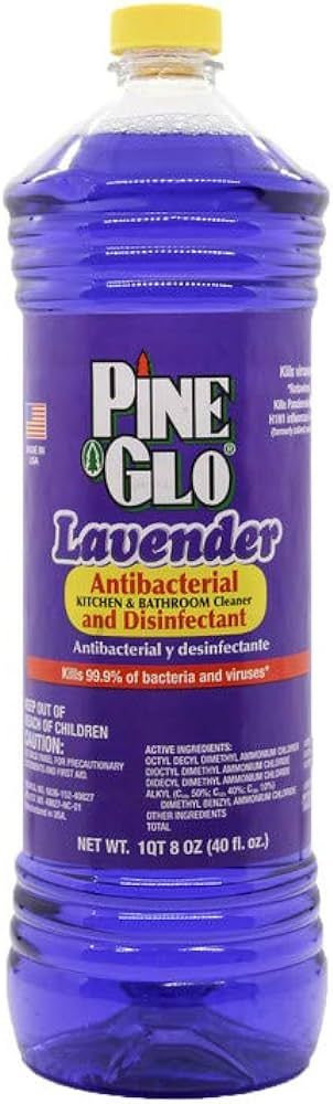 Pine Glo Antibacterial & Disinfectant EPA Registered Cleaner – Lavender Scent – 40 oz Bottle | Amazon (US)