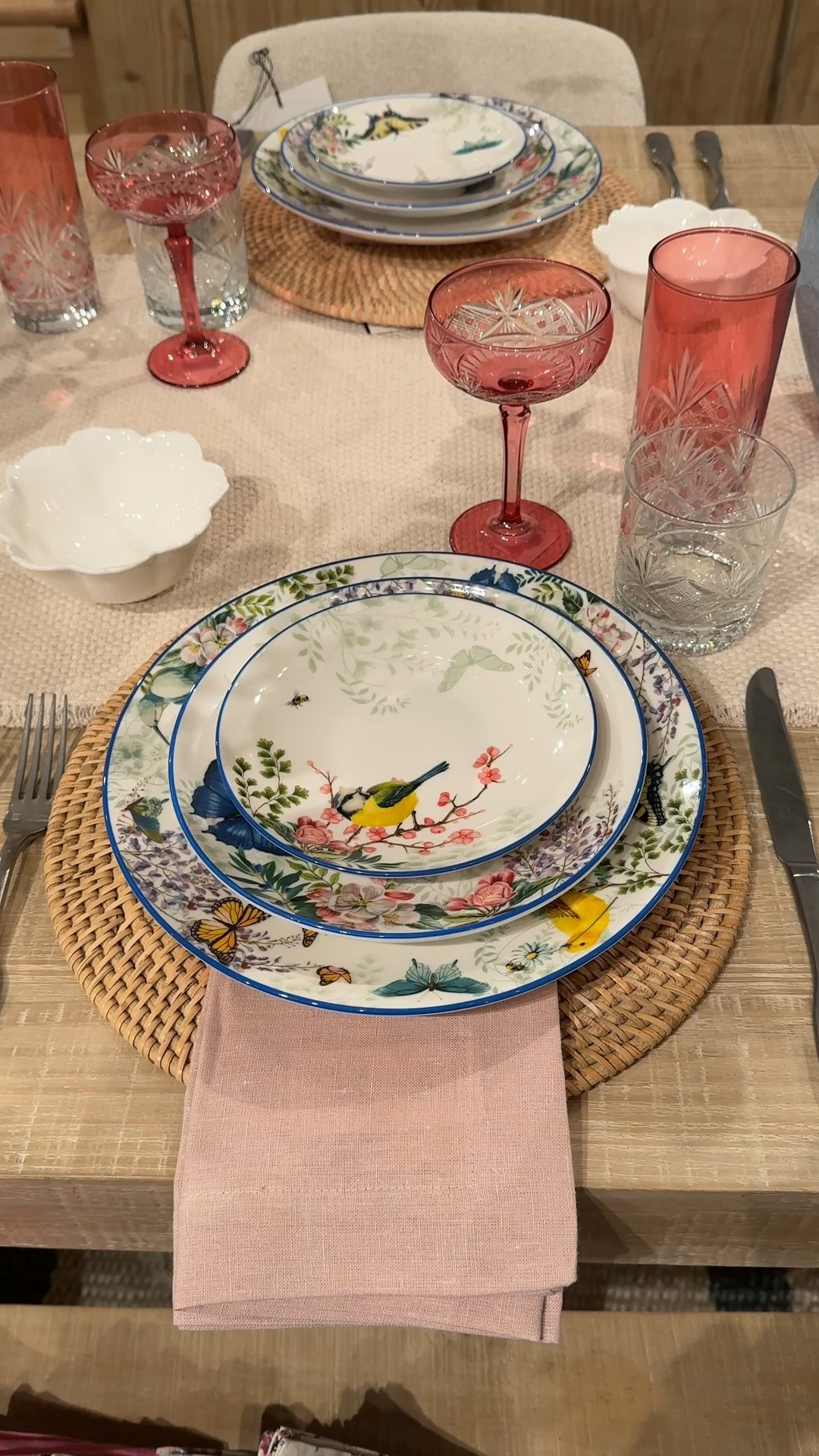 Spring Tabletop Tuesday inspo! 🌸🍽️✨ The new Meadow Stoneware Dinnerware from Pottery Barn feels truly magical for spring—featuring soft botanical florals, delicate butterfly accents, and charming bird details that bring the table to life! 🦋 It’s whimsical yet elegant, perfect for brunches, garden gatherings, or adding a little everyday joy to your meals. 🤗 I’ve linked the full tablescape so you can shop the entire spring-ready look! 🌷#TabletopTuesday #SpringTable 
#SpringTablescape

#LTKSeasonal #LTKSaleAlert #LTKHome
