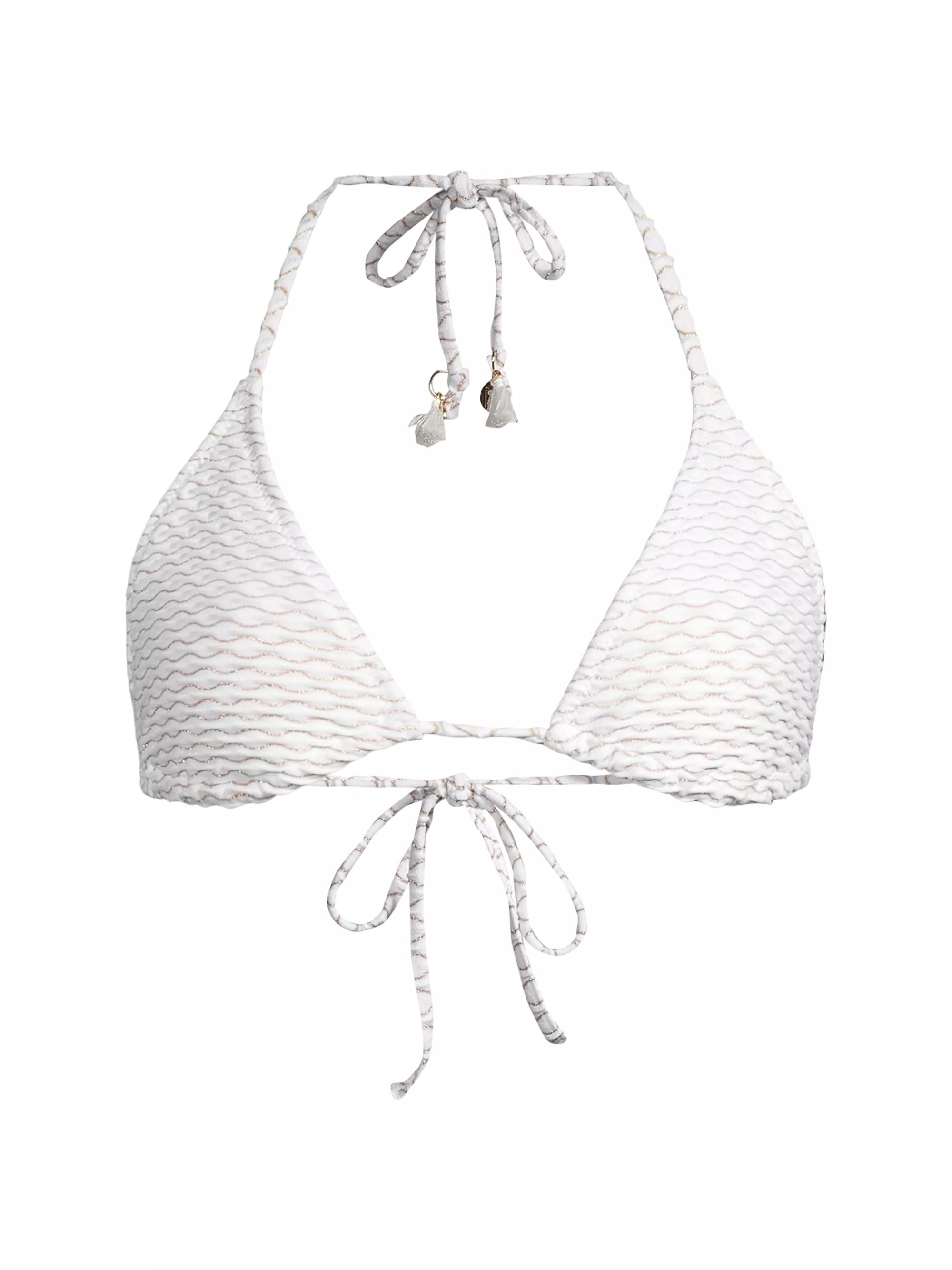 Textured Waves Triangle Bikini Top | Saks Fifth Avenue
