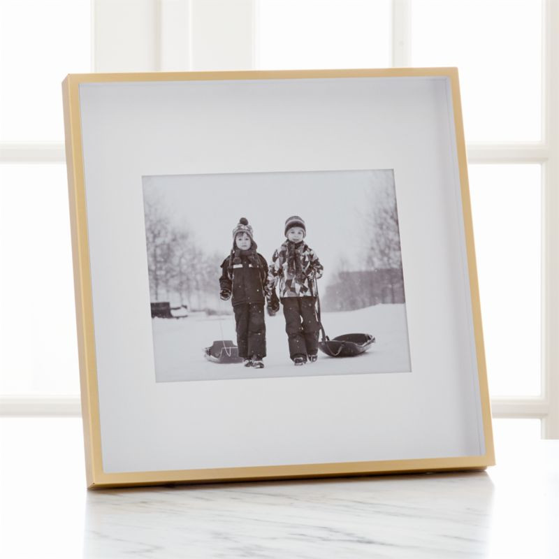 Brushed Brass 8x10 Frame + Reviews | Crate and Barrel | Crate & Barrel