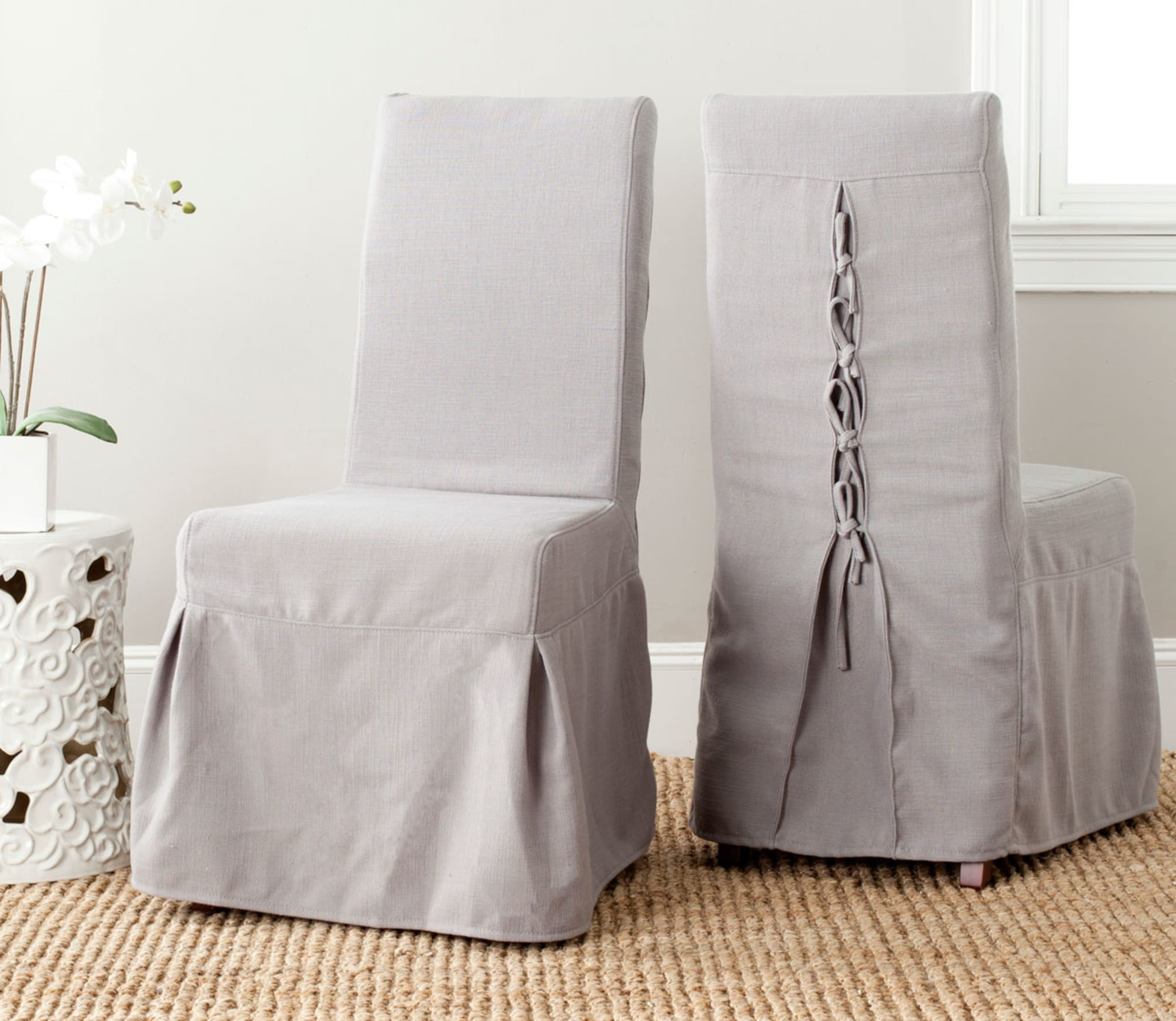 Levi Slipcover Linen Set Of 2 Dining Chairs | Pier 1
