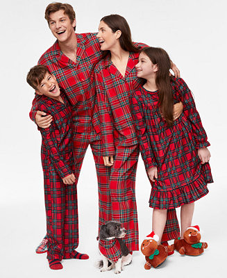 Holiday Lane Brinkley Plaid Matching Family Pajama Sets, Created for Macy's - Macy's | Macy's