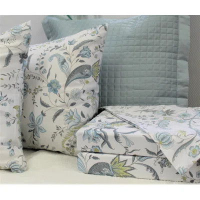Botanical 300 Thread Count Floral 100% Cotton Sheet Set | Wayfair North America