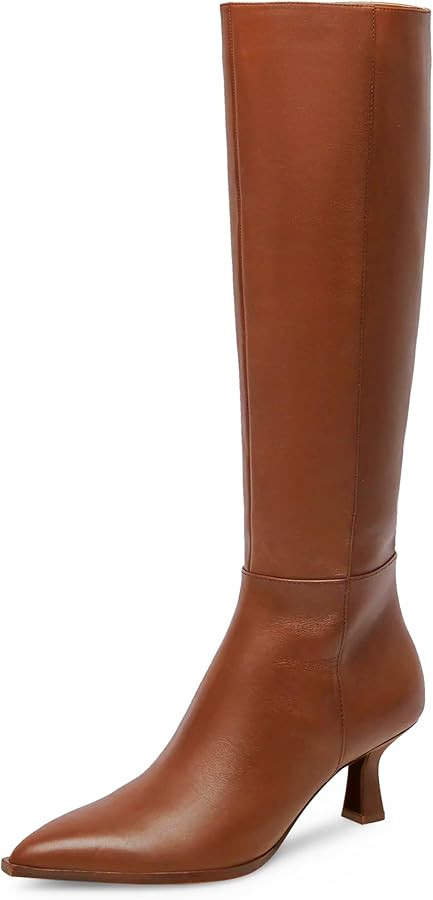 MUCCCUTE Knee High Boots for Women Tall Boots Kitten Heel Pointed Toe Slip On Comfort Fall Long B... | Amazon (US)