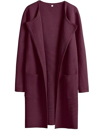 ANRABESS Womens Cardigan Sweater Open Front Knit Long Coatigan Dressy Casual Jacket Coat 2025 Fal... | Amazon (US)