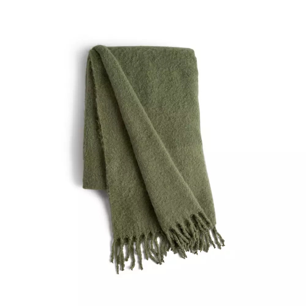 Habitat Faux Mohair Throw - Sage Green - 125x150cm | Habitat UK