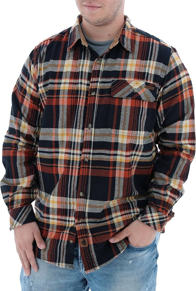 Legendary Whitetails Men's Buck Camp Flannel Plaid Shirt | Amazon (US)