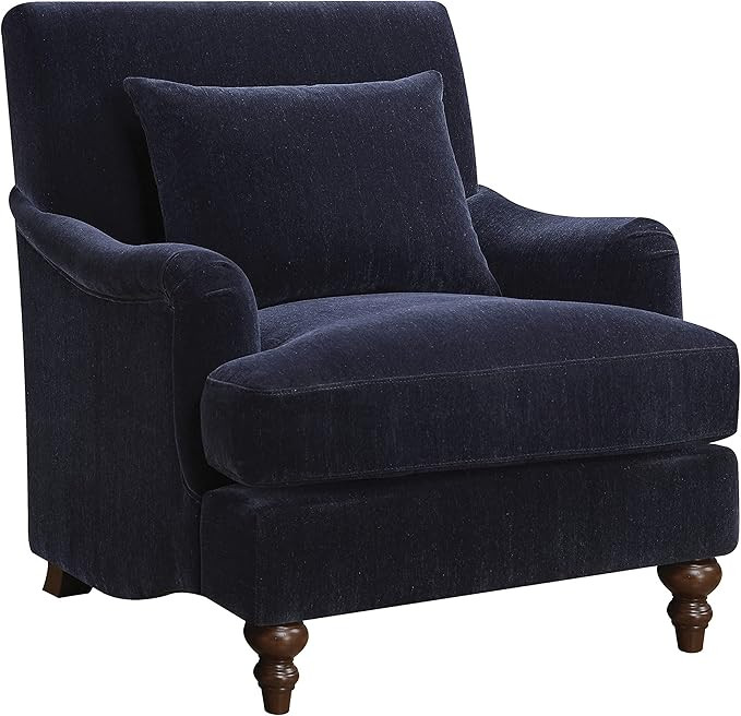 Coaster Furniture Upholstered Accent Chair with Exposed Turned Legs and Attached Back Midnight Bl... | Amazon (US)