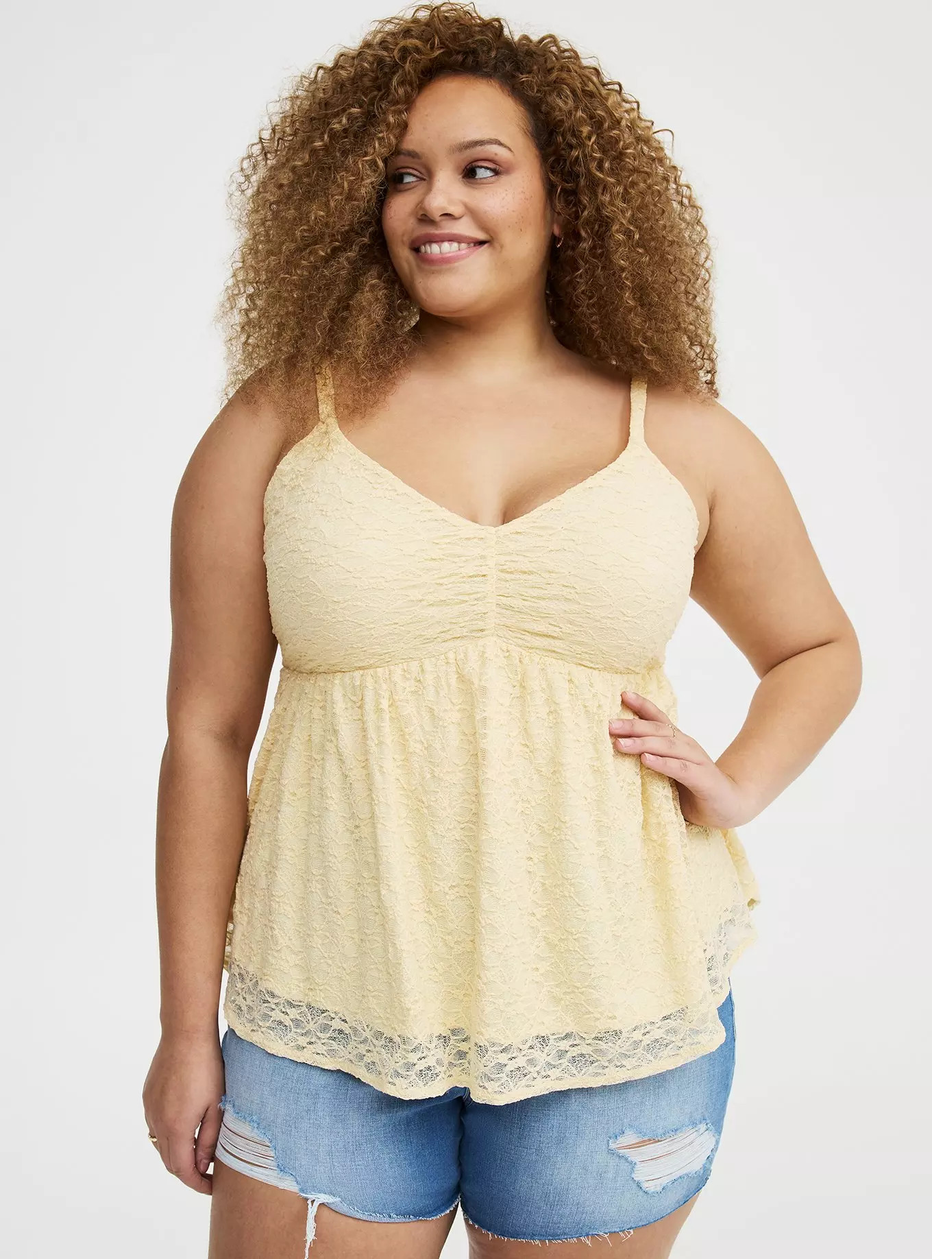 Stretch Lace Sweetheart Babydoll Cami | Torrid (US & Canada)