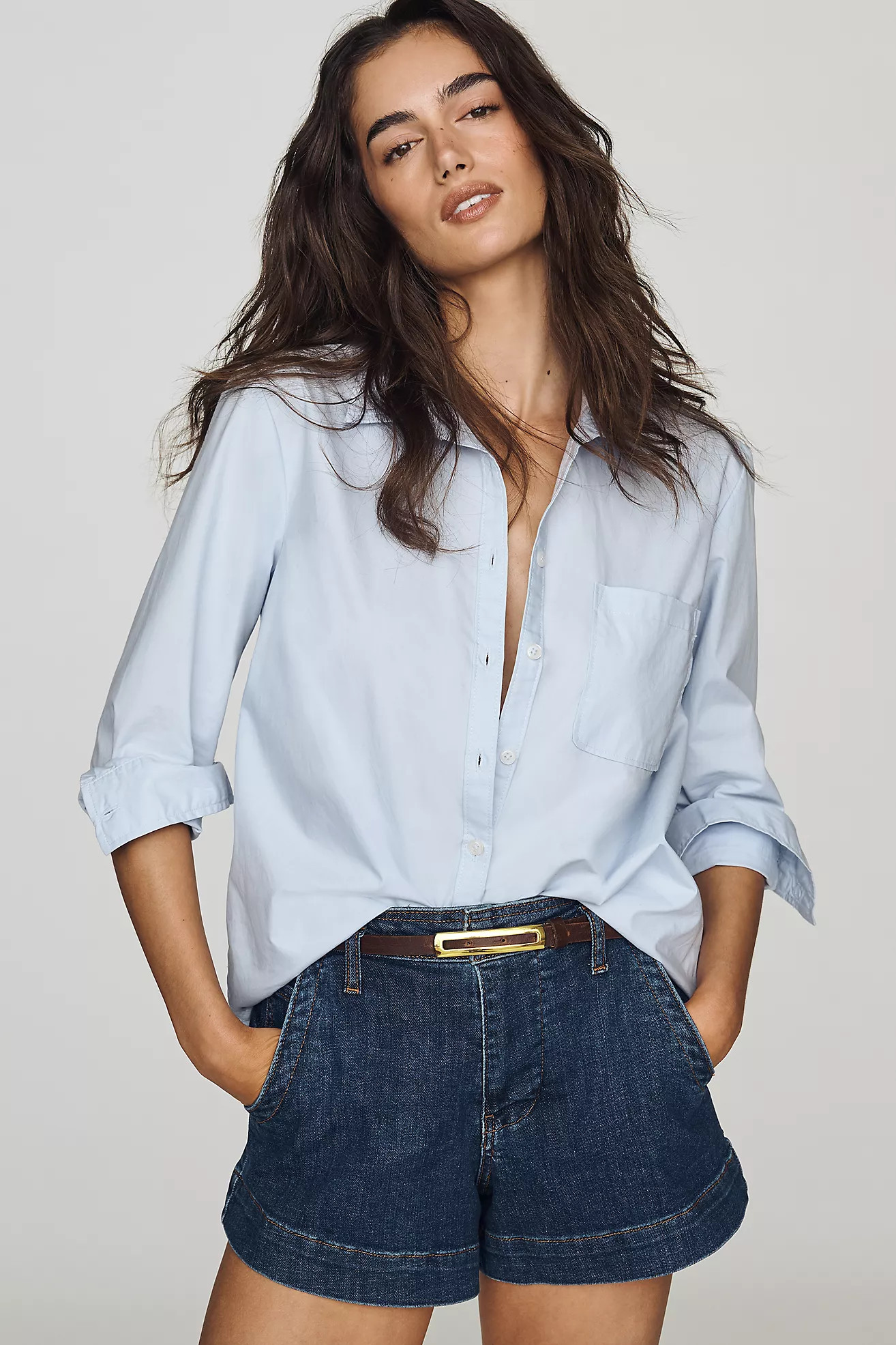 Pilcro Hannah High-Rise Denim Shorts | Anthropologie (US)