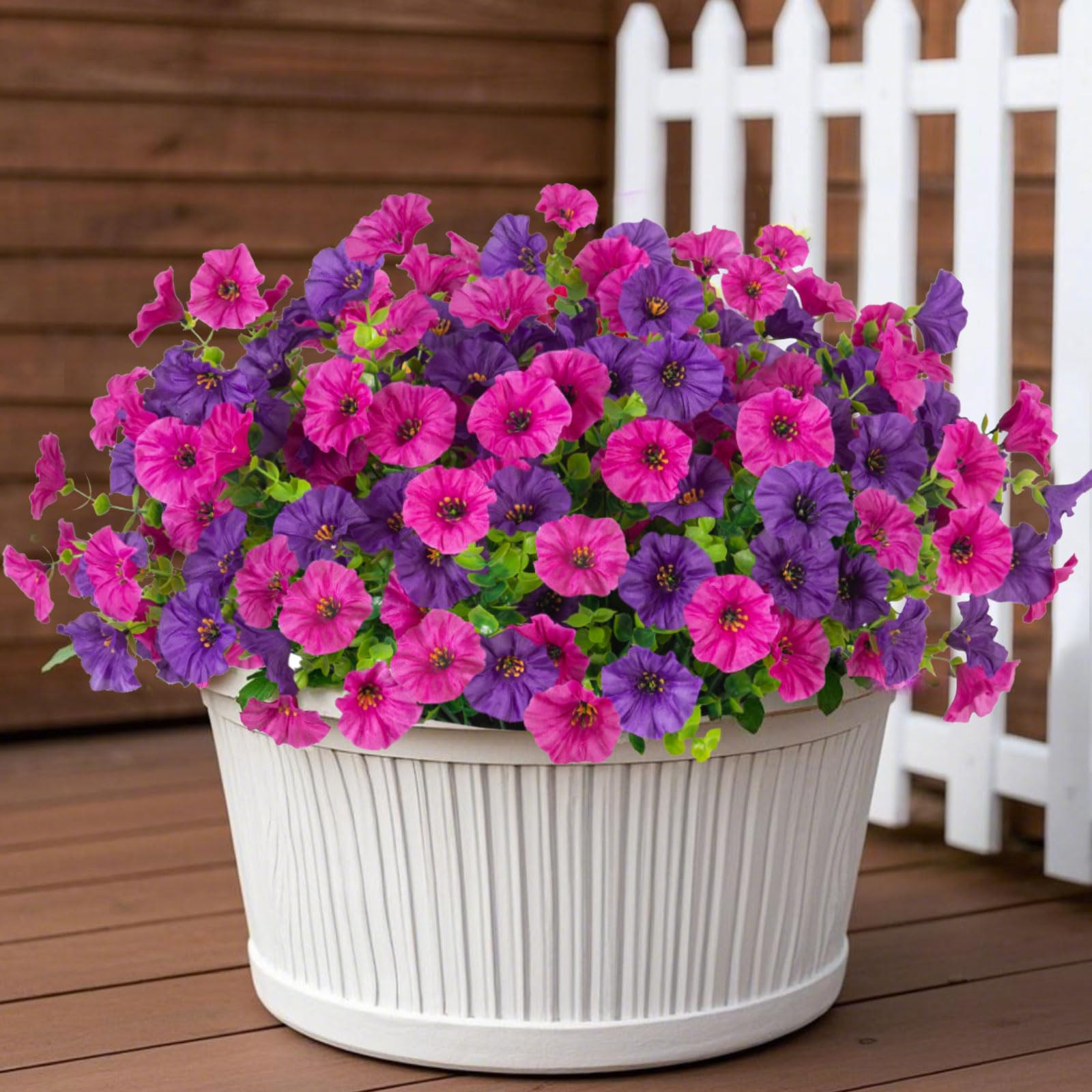 10 Bundles Morning Glory Artificial Flowers for Outdoor Decoration UV Resistant Fake Plastic Plan... | Amazon (US)